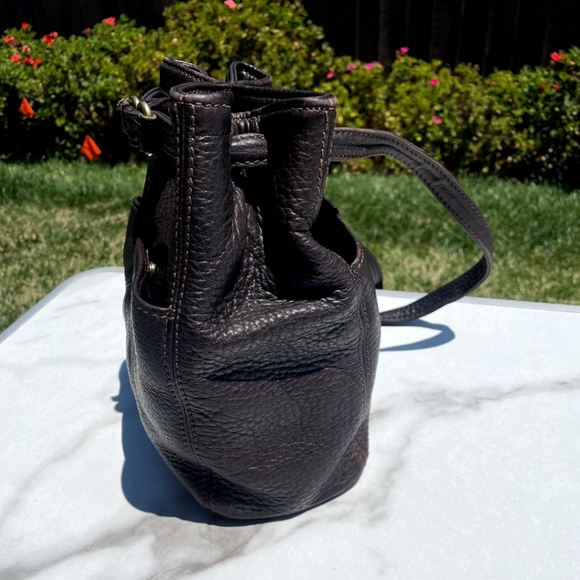 Vintage Coach Sonoma Drawstring Pebbeled Leather Bag in Black. #4923 - Picture 6 of 11